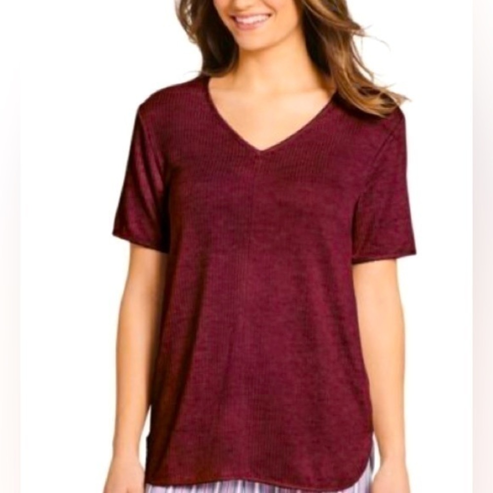 JOCKEY VELVETEEN V-NECK TOP